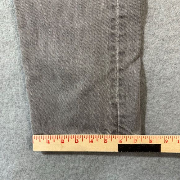 VTG Levis Jeans Mens 33x30 Gray 501 Straight Button Fly American Medium Denim - Picture 9 of 16